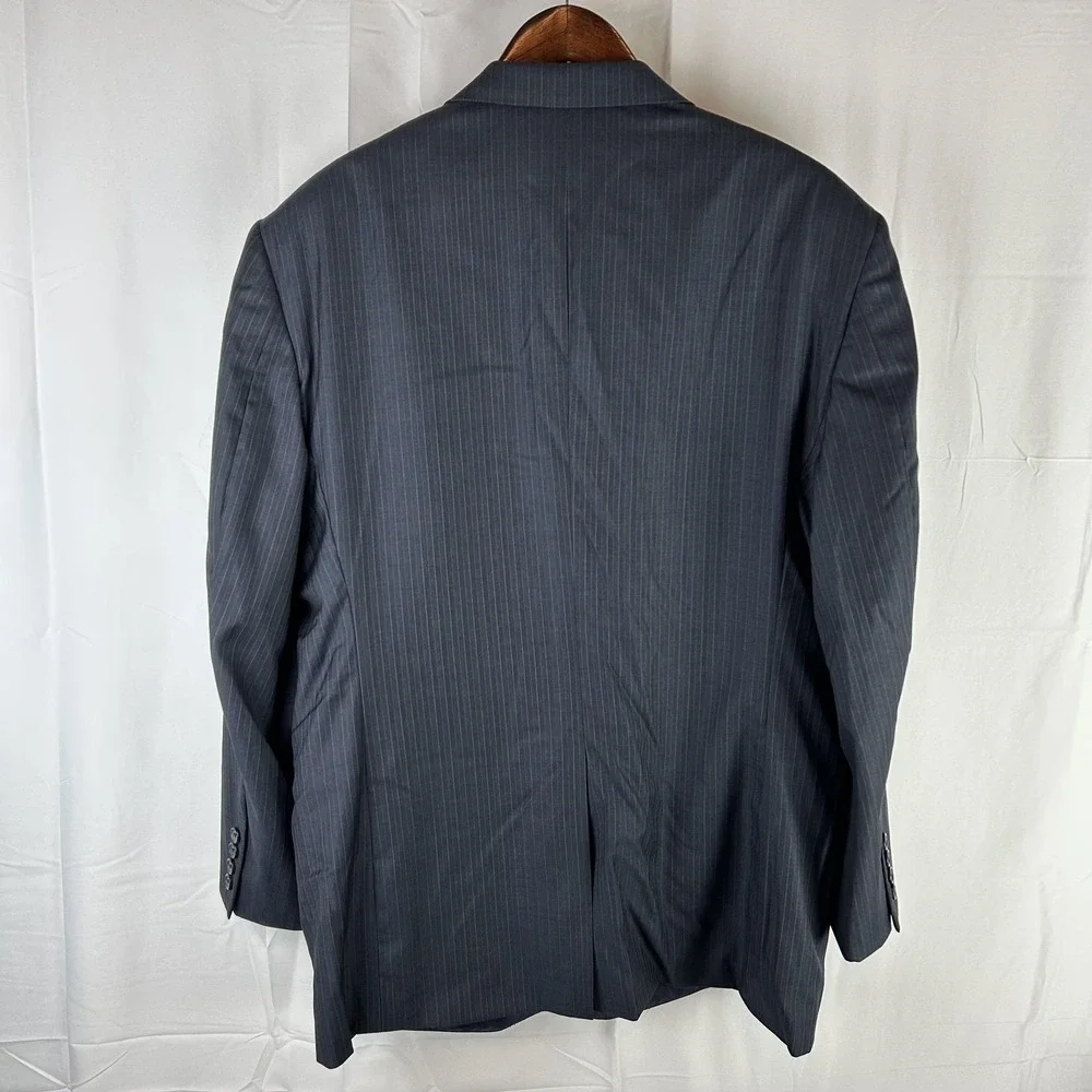 Brooks Brothers Blazer‎ Mens 48R Gray Pinstripe 1818 Madison Saxxon Wool USA
